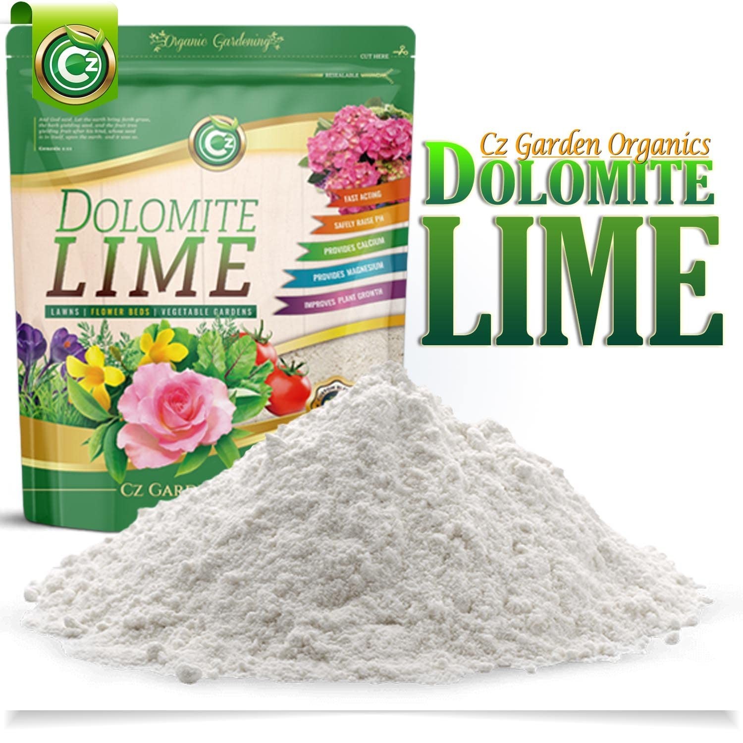 Organic Dolomite Lime 5LB – – Garden Soil Amendment Fertilizer for Plants. C…