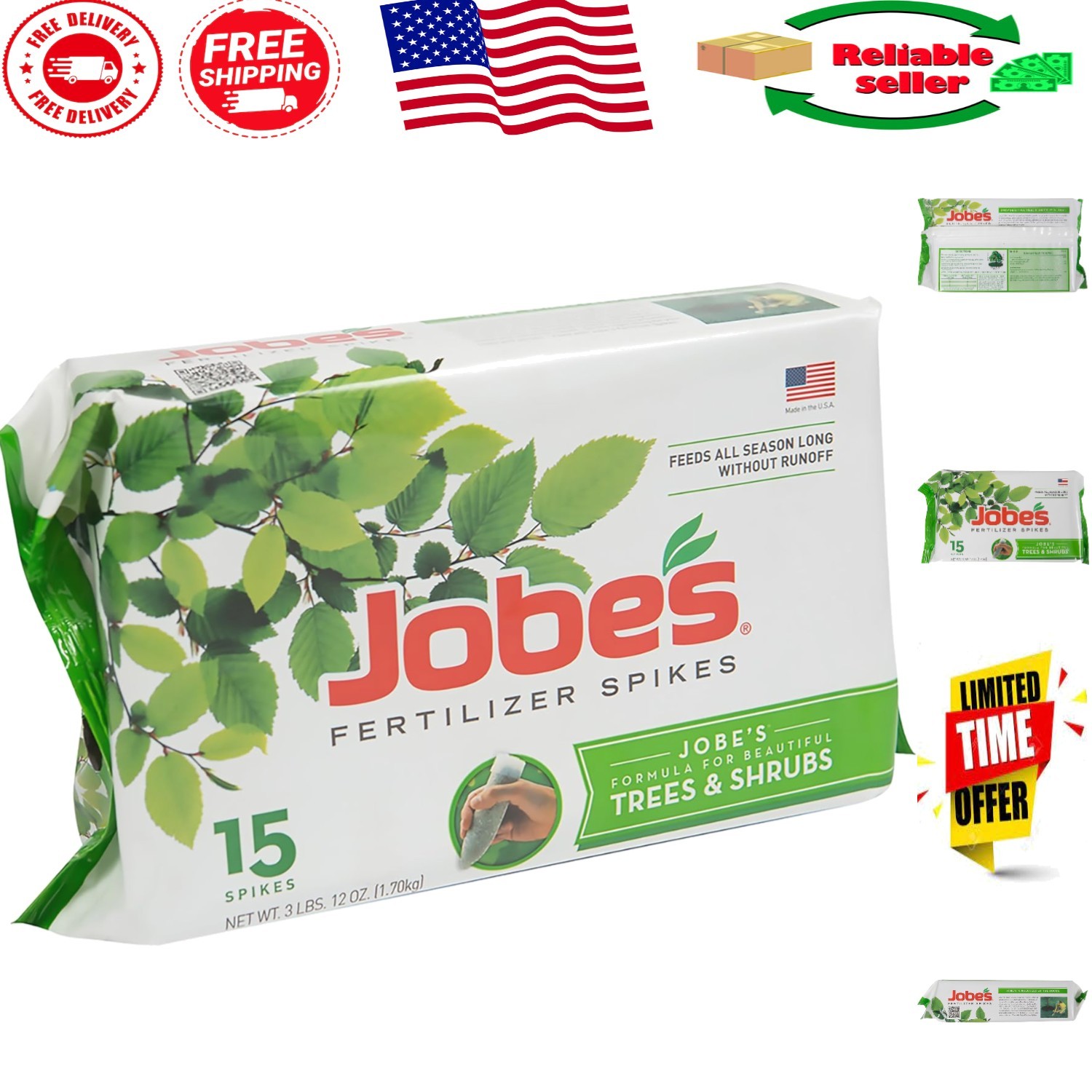 15 Count Slow Release Fertilizer Spikes for Vibrant Acid-Loving Shrubs