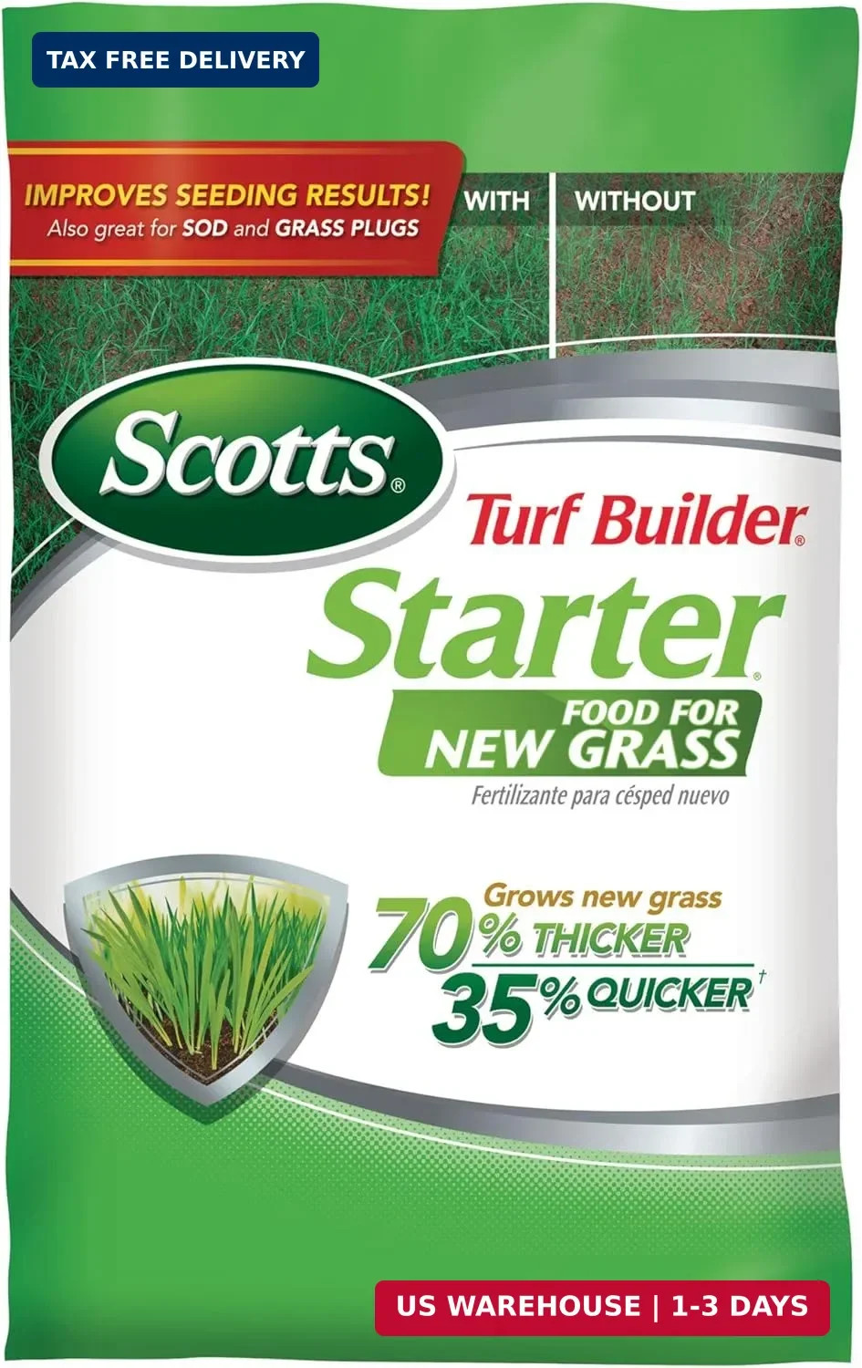 Scotts Turf Builder Starter Food for New Grass 15 lb Lawn Fertilizer for Newly