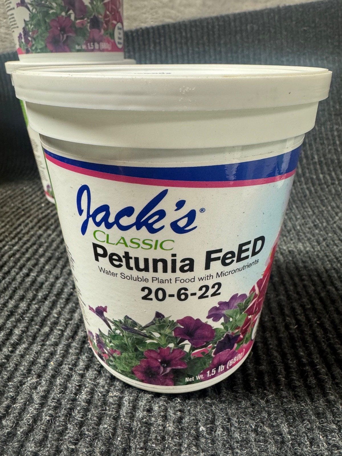 Qty 3 New Jack’s Classic Petunia Feed 20-6-22, 1.5 lb.