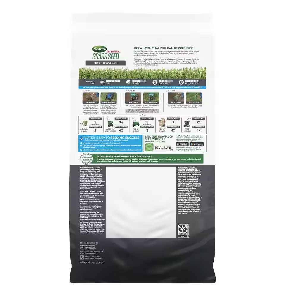Turf Builder 16 Lbs. Grass Seed Northeast Mix with Fertilizer and Soil Improver,