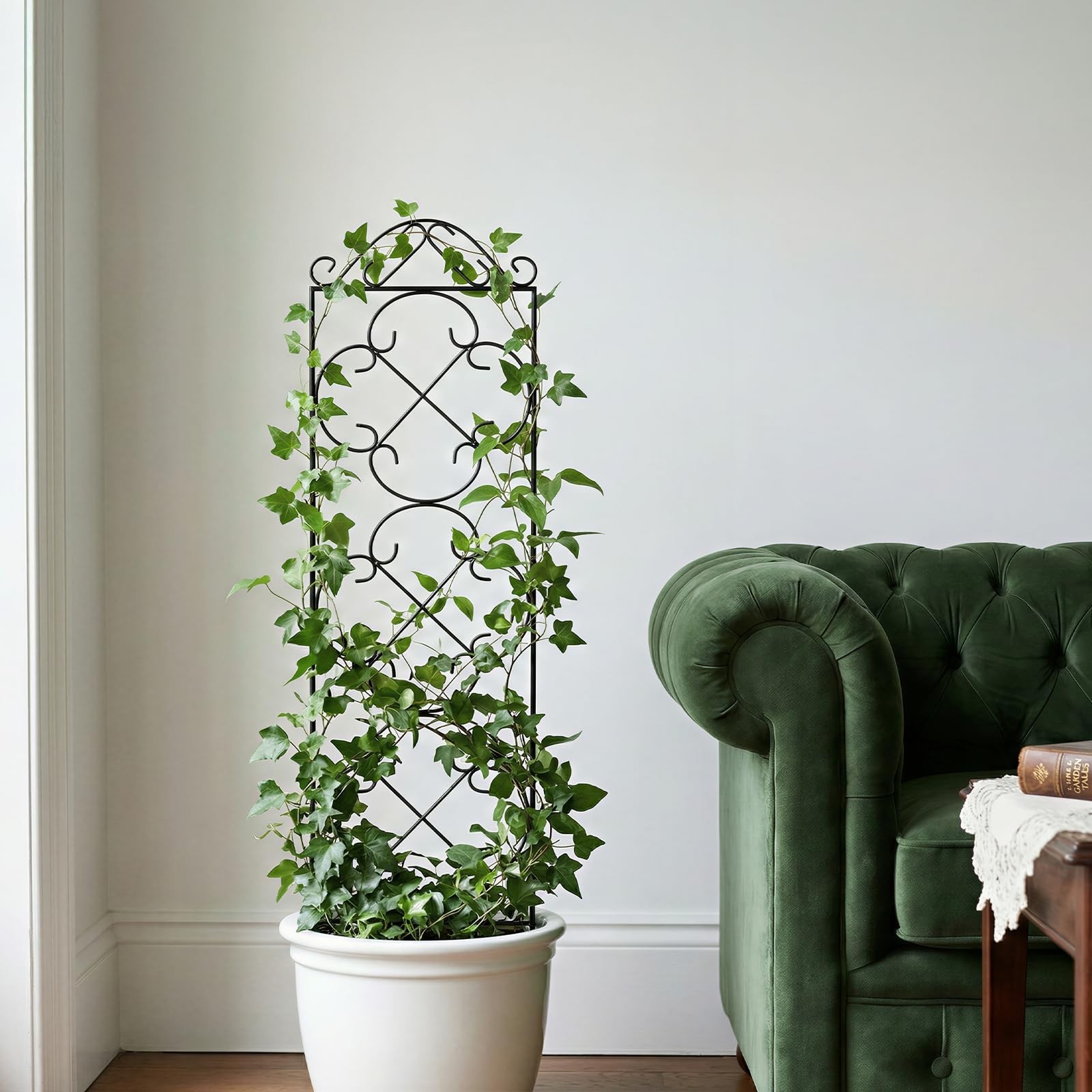 Garden Trellis 4 Pack 48” H x 12.5” W Metal Plant Climbing Trellis Suitable…