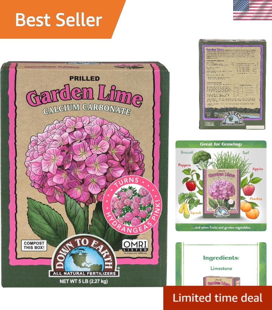 5 lb Organic Prilled Garden Lime – Natural Calcium Carbonate for Plant Vitality
