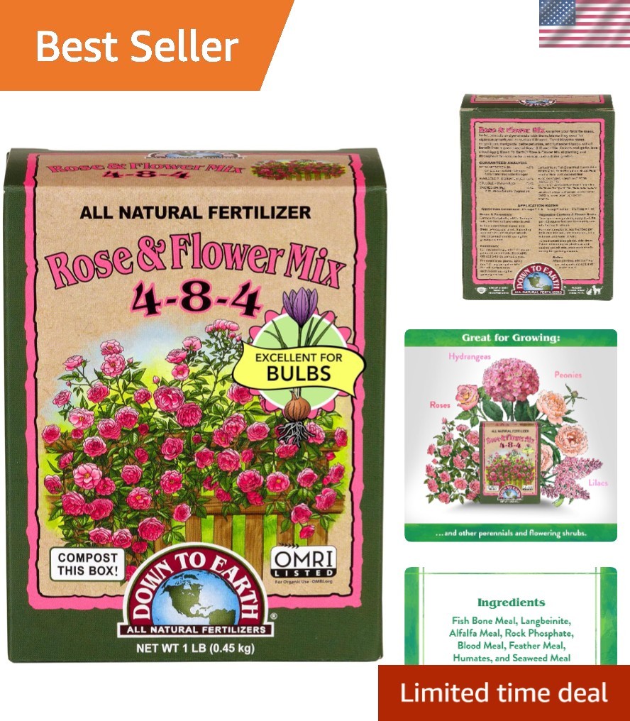 1 lb Organic Plant Food for Roses & Bulbs – Prolific Flowering Guaranteed