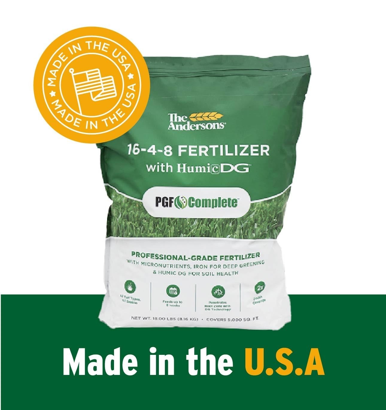Professional PGF Complete 16-4-8 Fertilizer with 7% Humic DG 5,000 sq ft