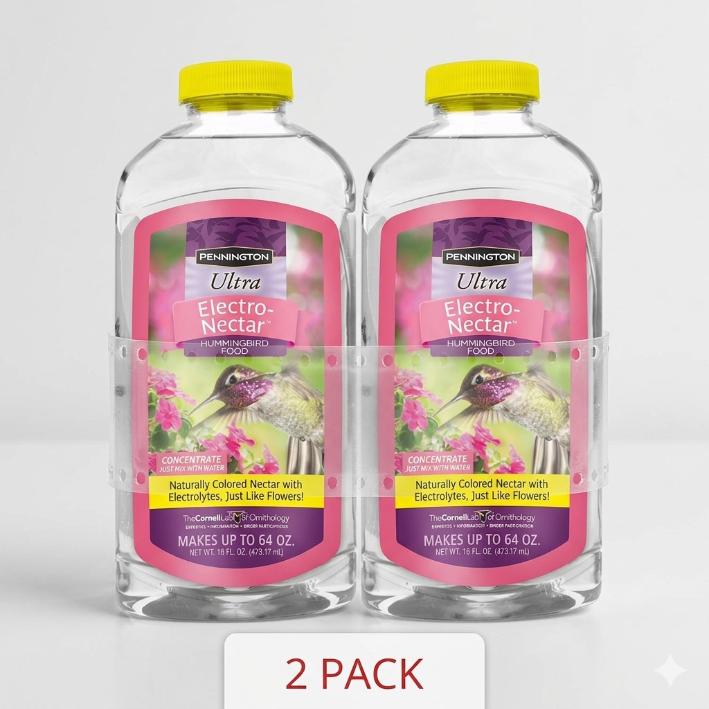 (2 Pack) Electro Nectar Hummingbird Food Concentrate 16oz