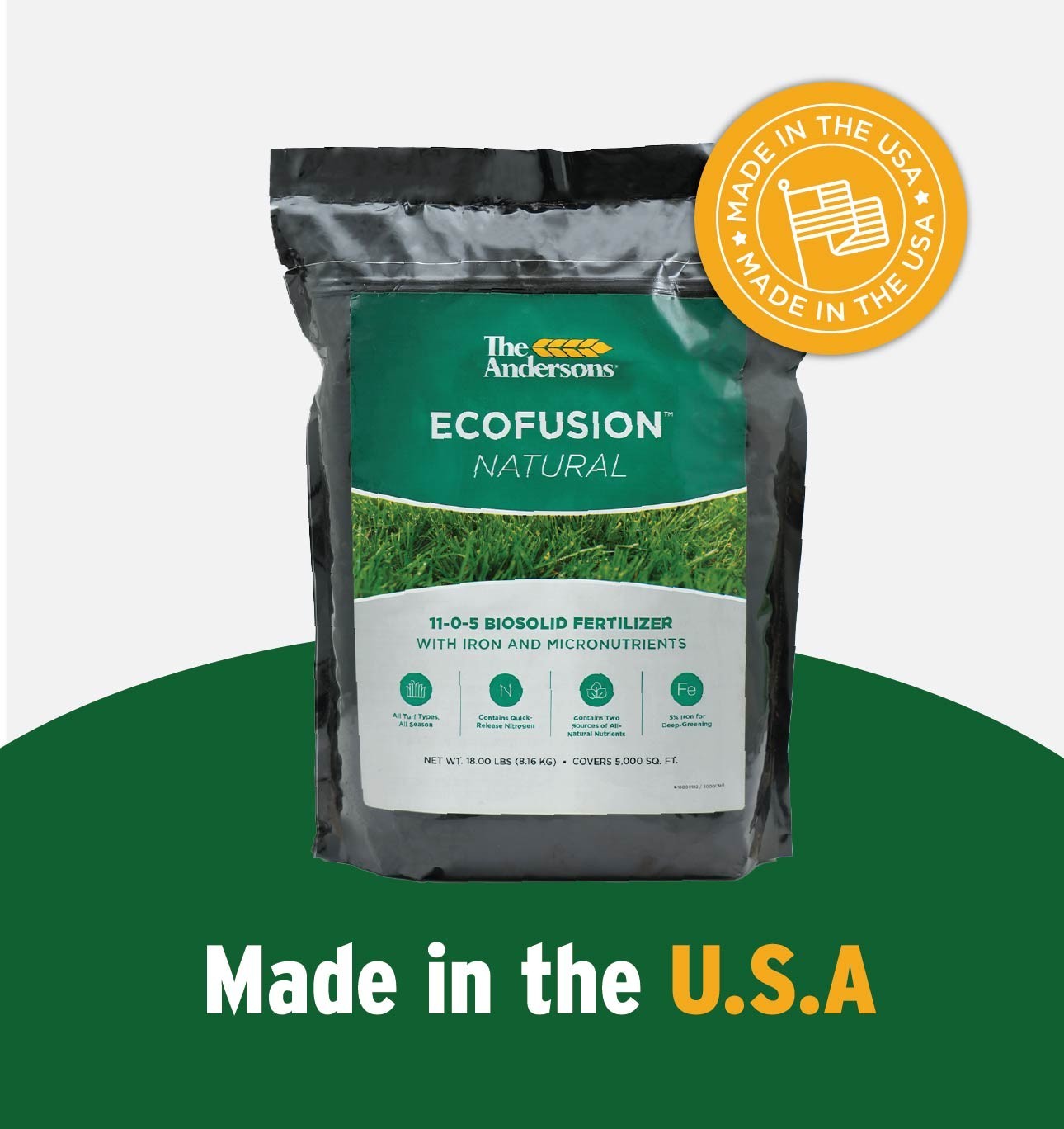 The Andersons Ecofusion™ Natural 11-0-5 Biosolid Fertilizer (18lb)