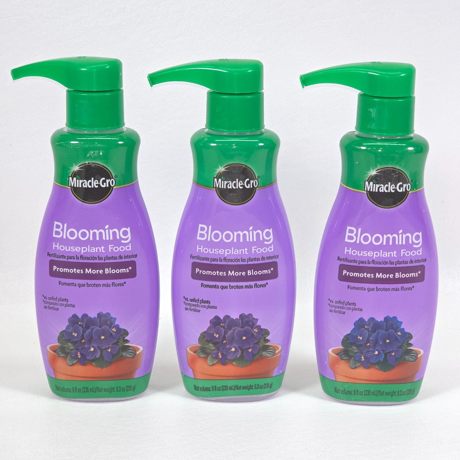 3x Miracle-Gro Blooming Houseplant Food Fertilizante Para Plantas De Interior