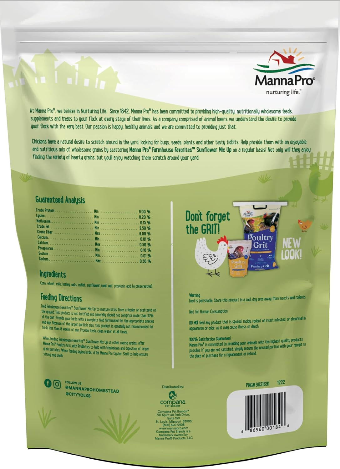 Farmhouse Favorites – Sunflower Mix up – Premium Grains for Poultry – Made with