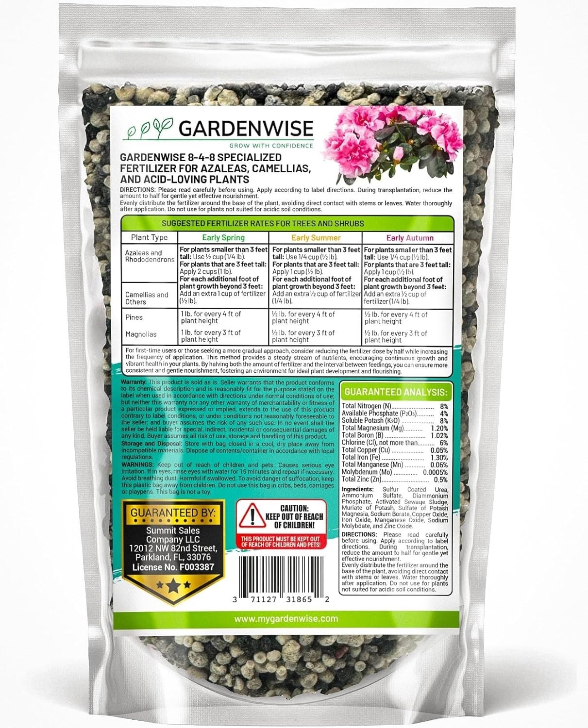 8-4-8 Fertilizer for Azaleas & Gardenias – 12 OZ of Botanical Bliss