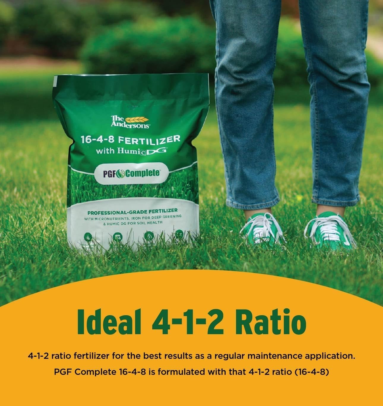 Professional 16-4-8 Fertilizer with 7% Humic DG for Lawns & Gardens – 5,000 sq f