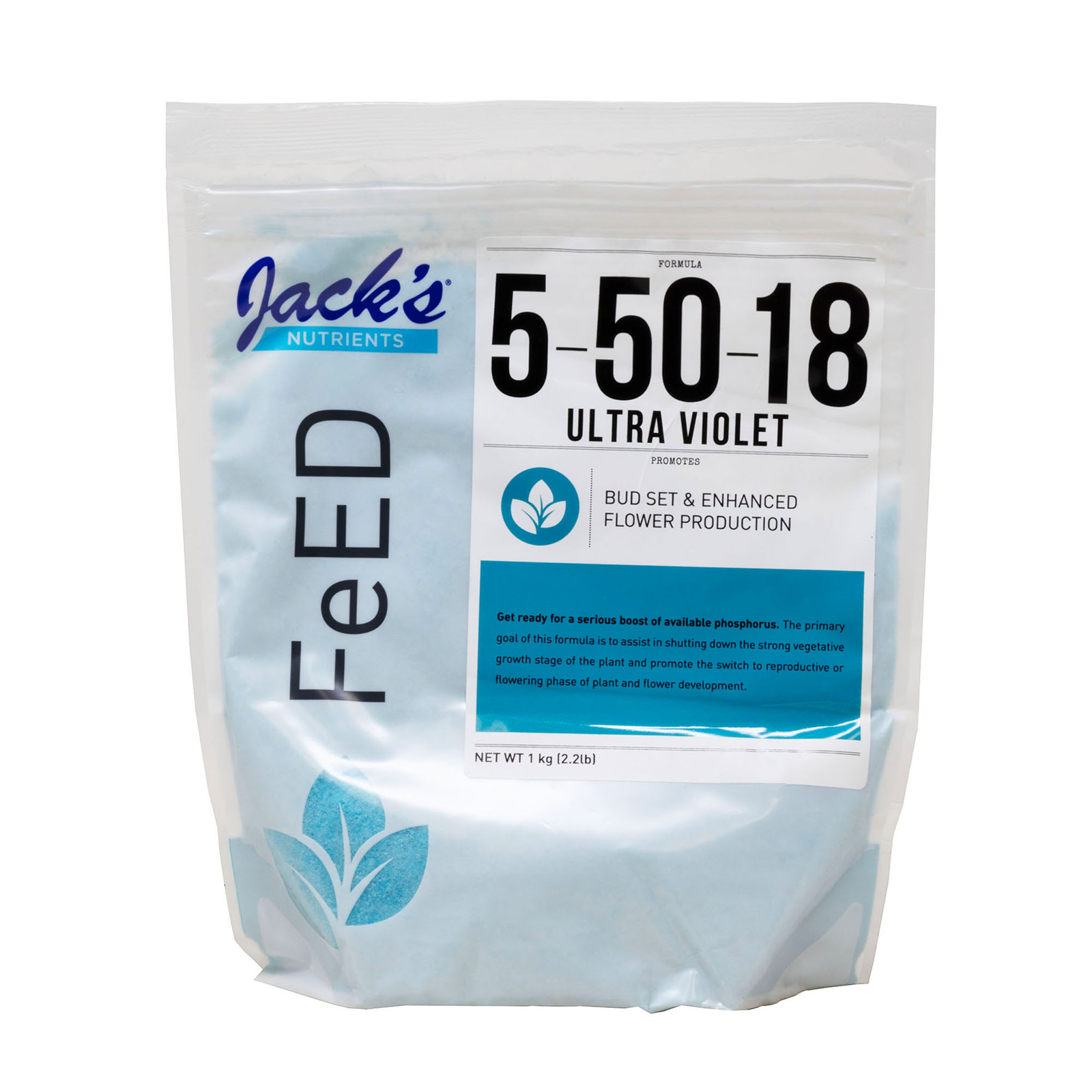 Jack’s Nutrients 5-50-18 UltraViolet Water-Soluble Fertilizer, 2.2lbs