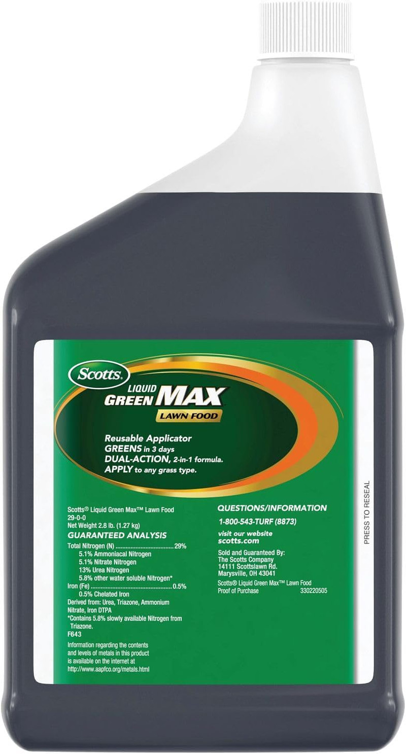 Scotts Liquid Green Max Lawn Food Refill – Liquid Lawn Fertilizer and Iron Suppl
