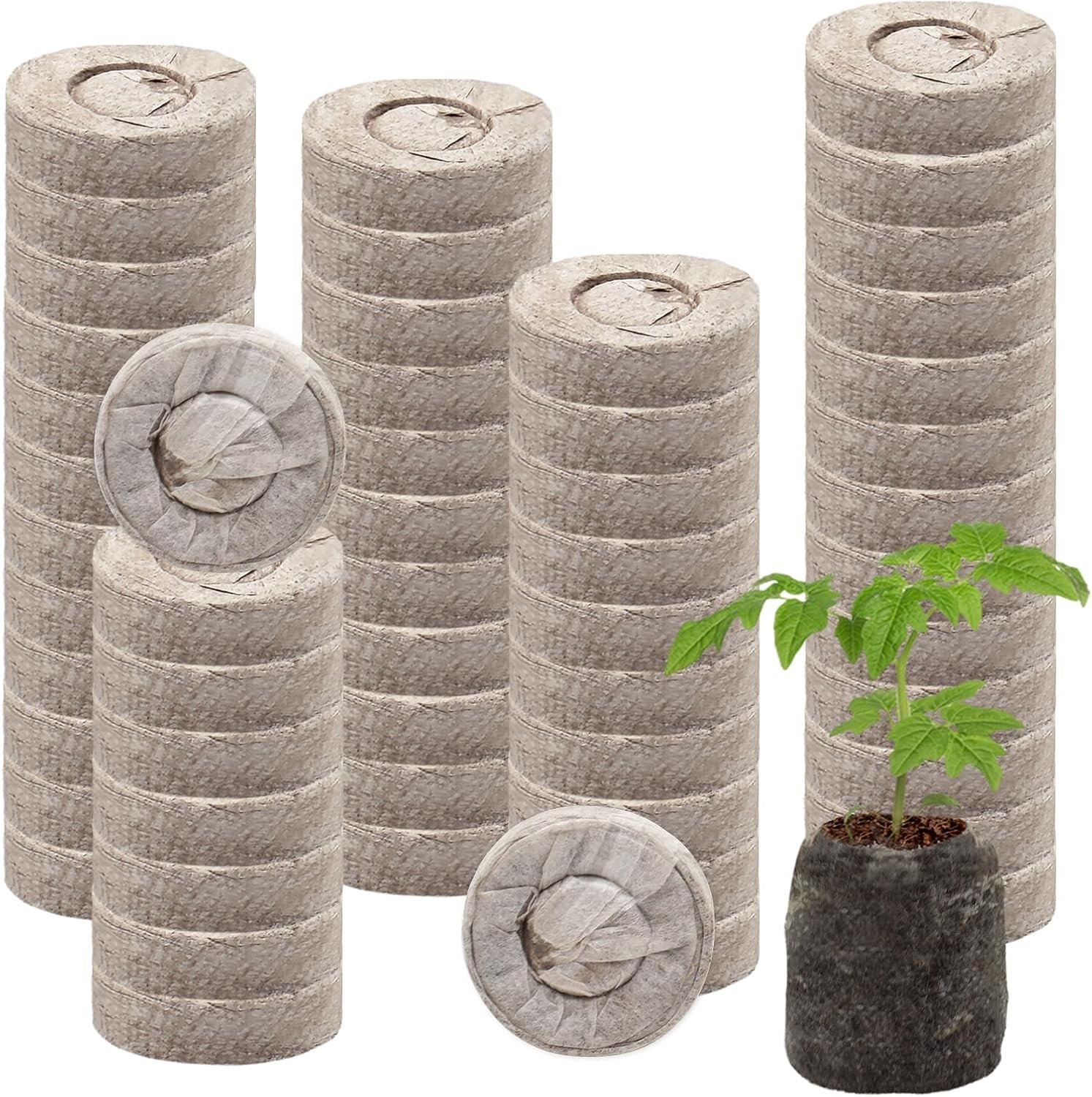 Versatile 55-Piece 30mm Seed Starter Pellets for Flowers, Veggies, and Herbs