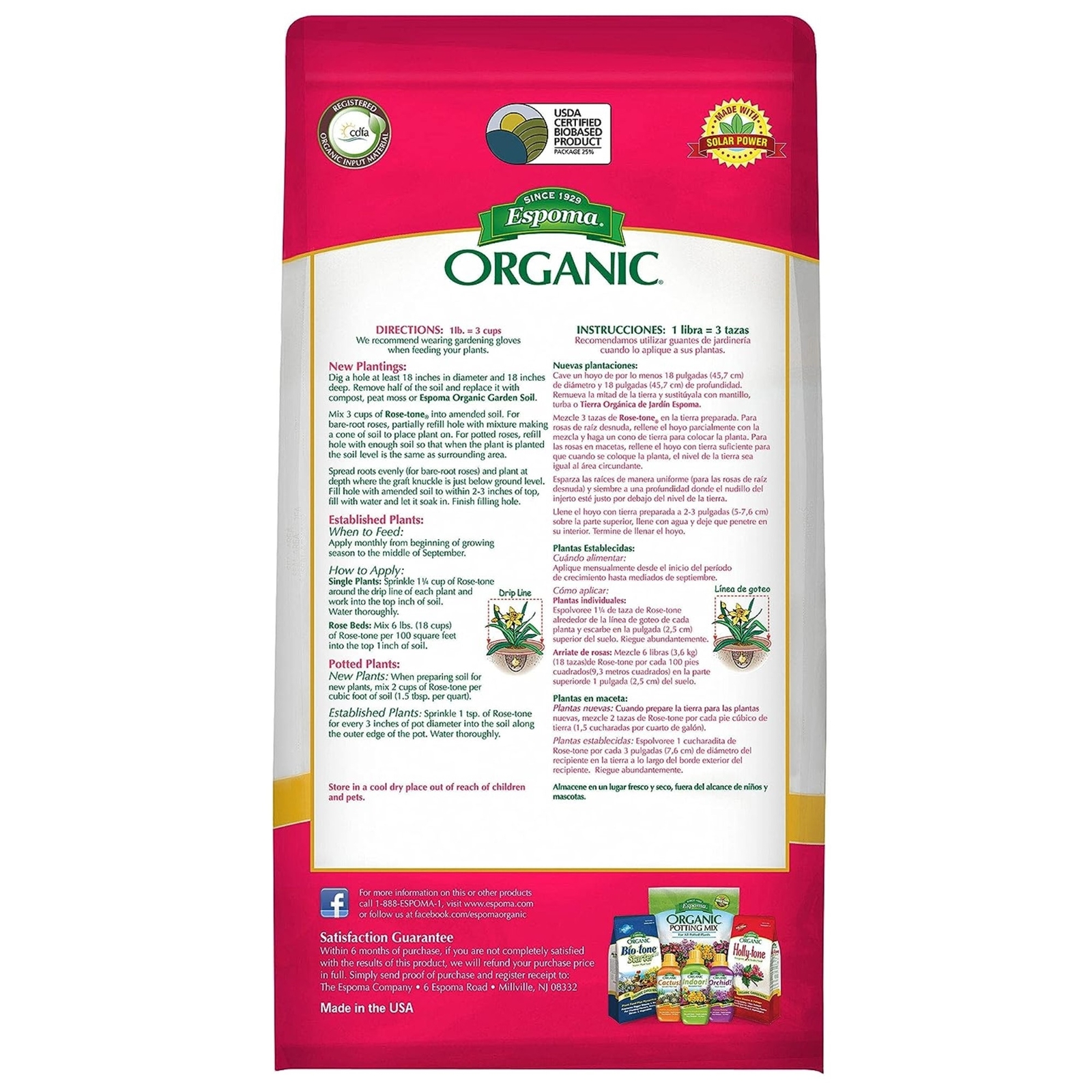 Espoma Organic Rose-tone Rose & Flower Food – 18 lbs