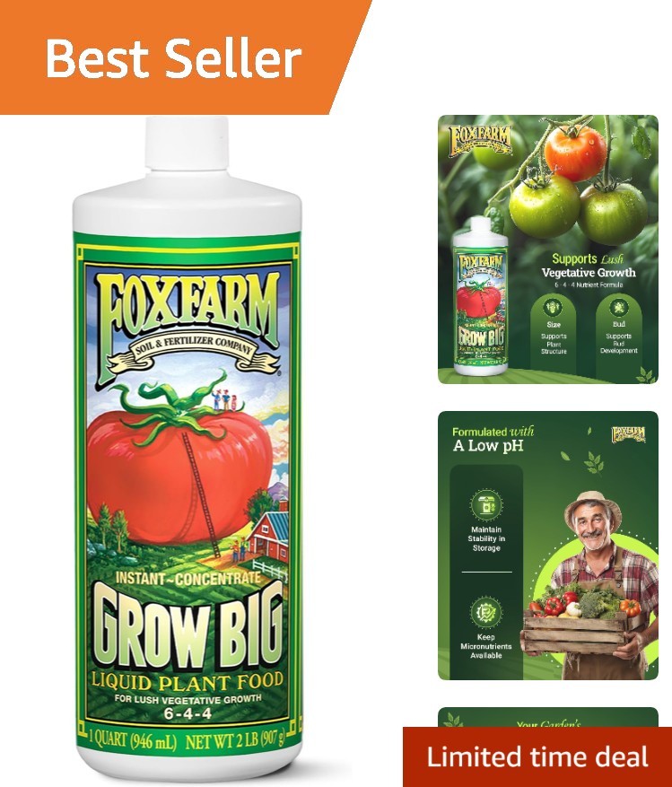 1 Quart Grow Big Plant Food – Efficient Nutrient Delivery for Thriving Gardens