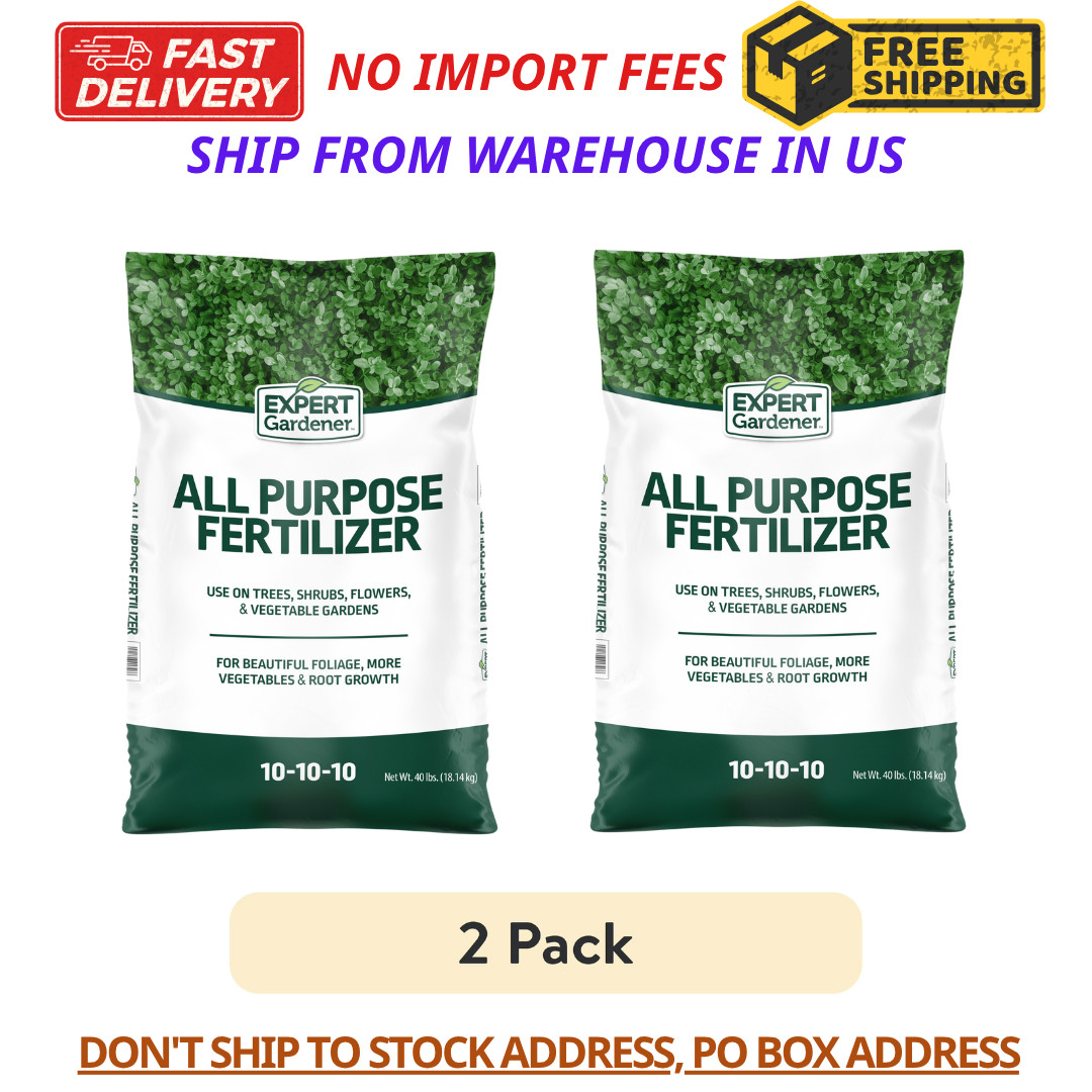 Expert Gardener All Purpose Plant Fertilizer 10-10-10 40 lb Bags 80lb (2 Pack)