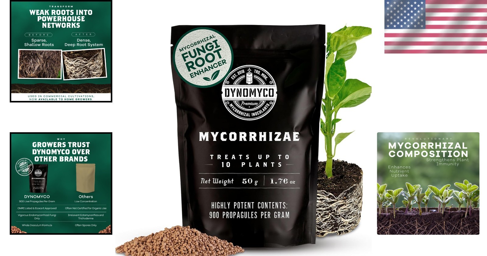 Granular Mycorrhizal Fungi Inoculant, 50g / 1.76oz – Boosts Root Growth, Yiel…