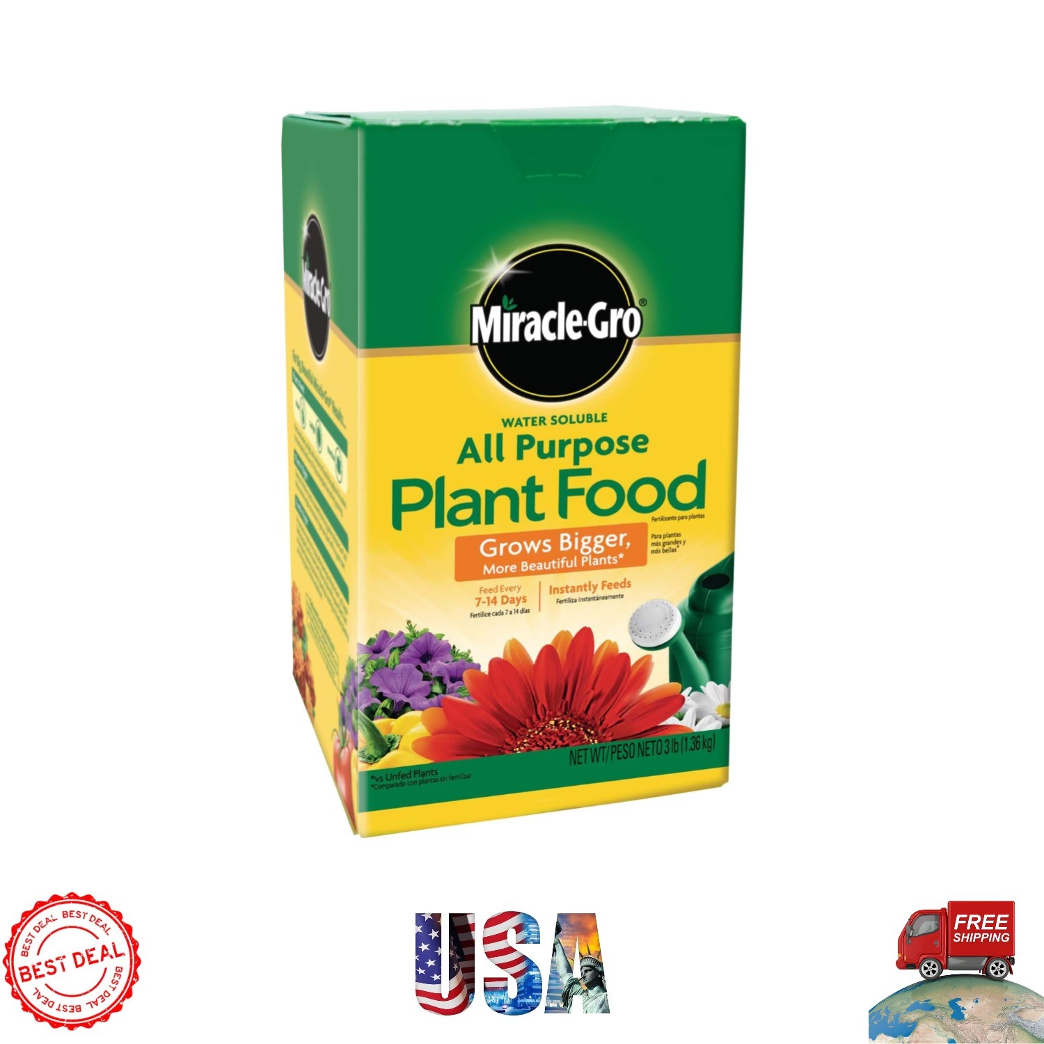 All-Natural Water Soluble Plant Food – Miracle-Gro 3 lbs for Flourishing Gardens