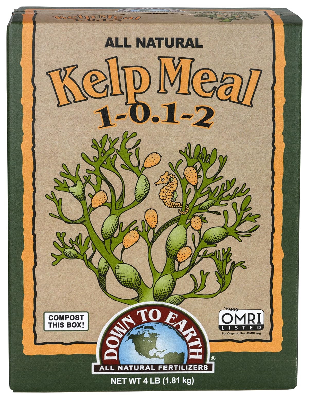 Down To Earth All Natural Fertilizers Organic Kelp Meal – Plant Food 4 lb