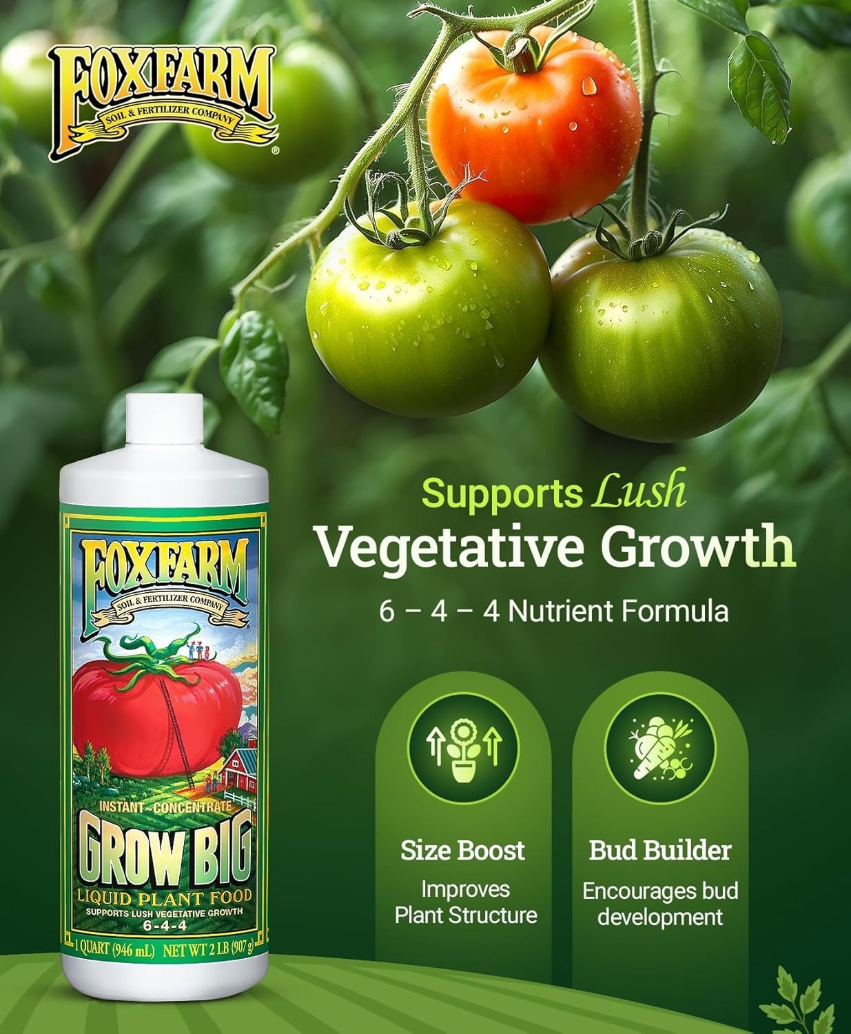 Grow Big Liquid Plant Food – Bloom Fertilizer for Flowers, Fruits, and Vegeta…
