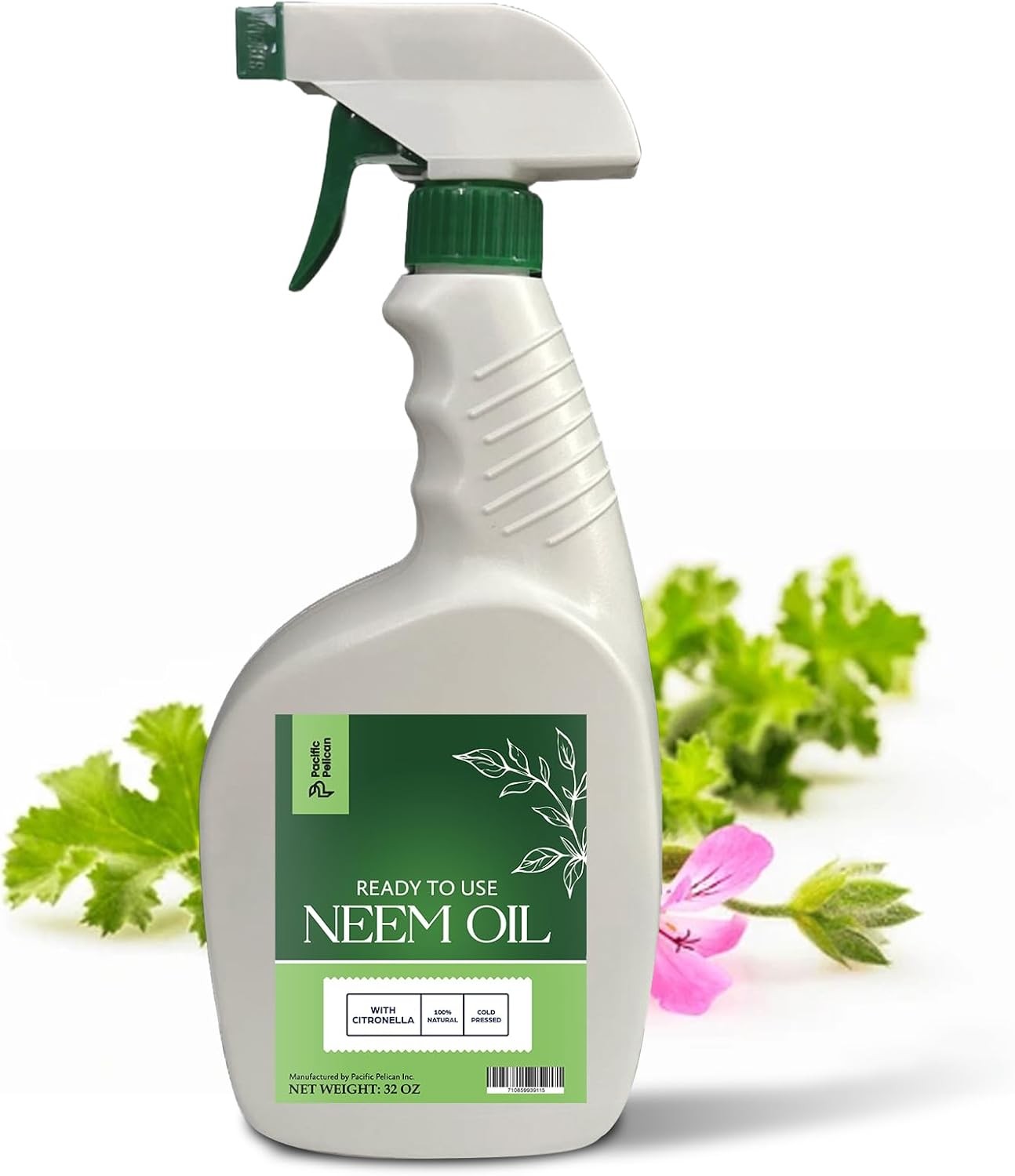 Pacific Pelican Ready-to-Use 16oz Organic Neem Oil Spray w/ Citronella Fragrance