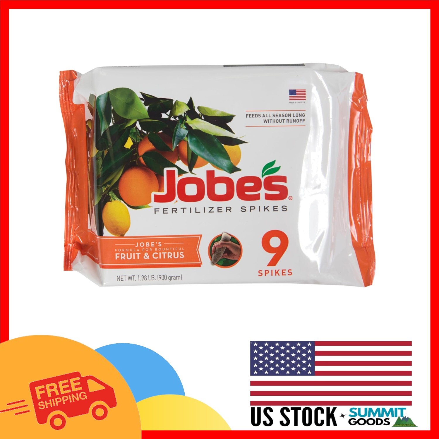 Jobe’s Fertilizer Spikes – 9 Easy Use Spikes for Vibrant Fruit & Citrus Growth