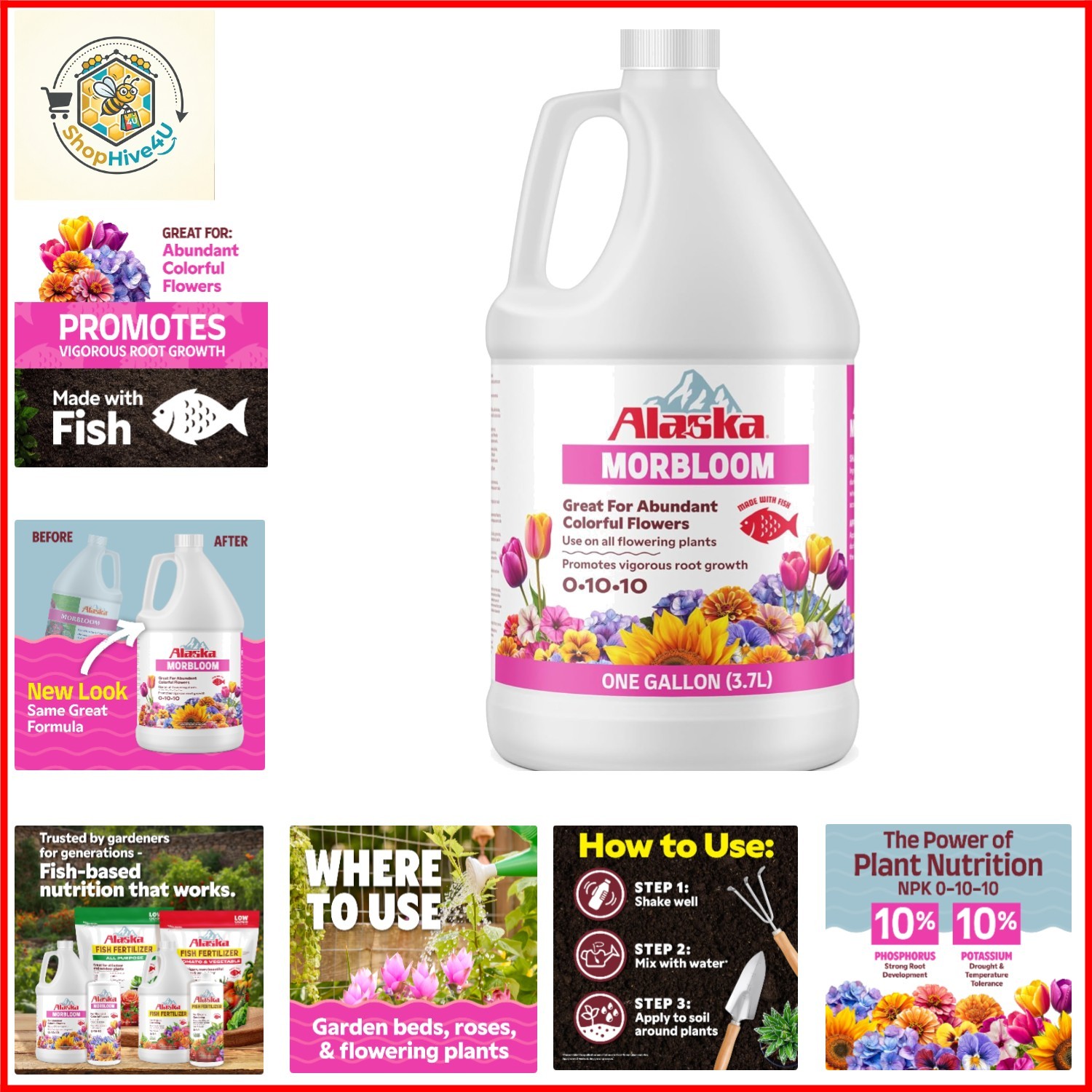 Alaska Morbloom Concentrate 0-10-10 Fertilizer, 1 Gallon