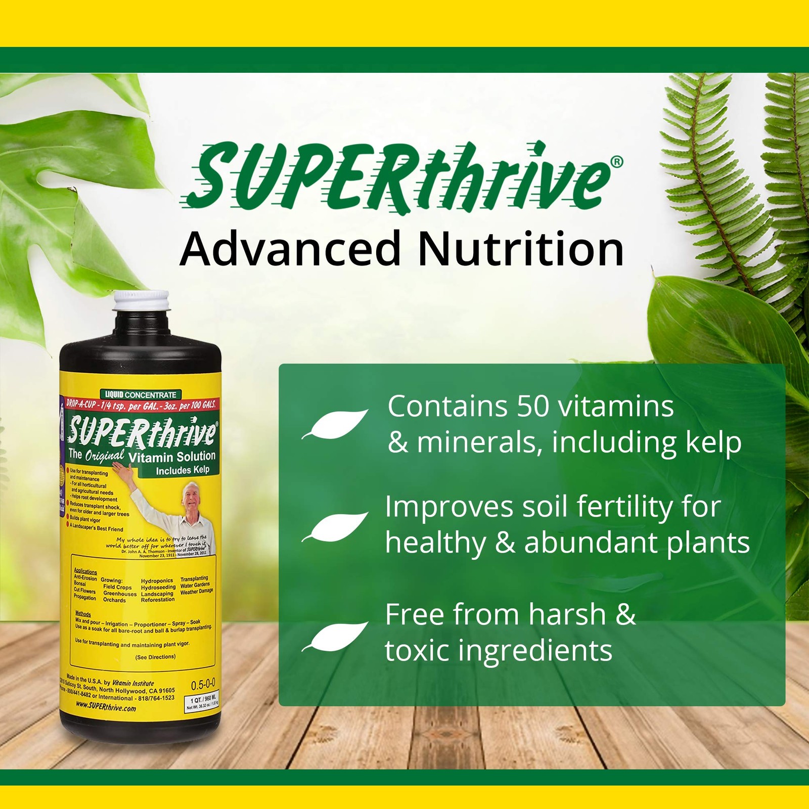 SUPERthrive Plant Vitamin Solution, 1 Quart 1 qt