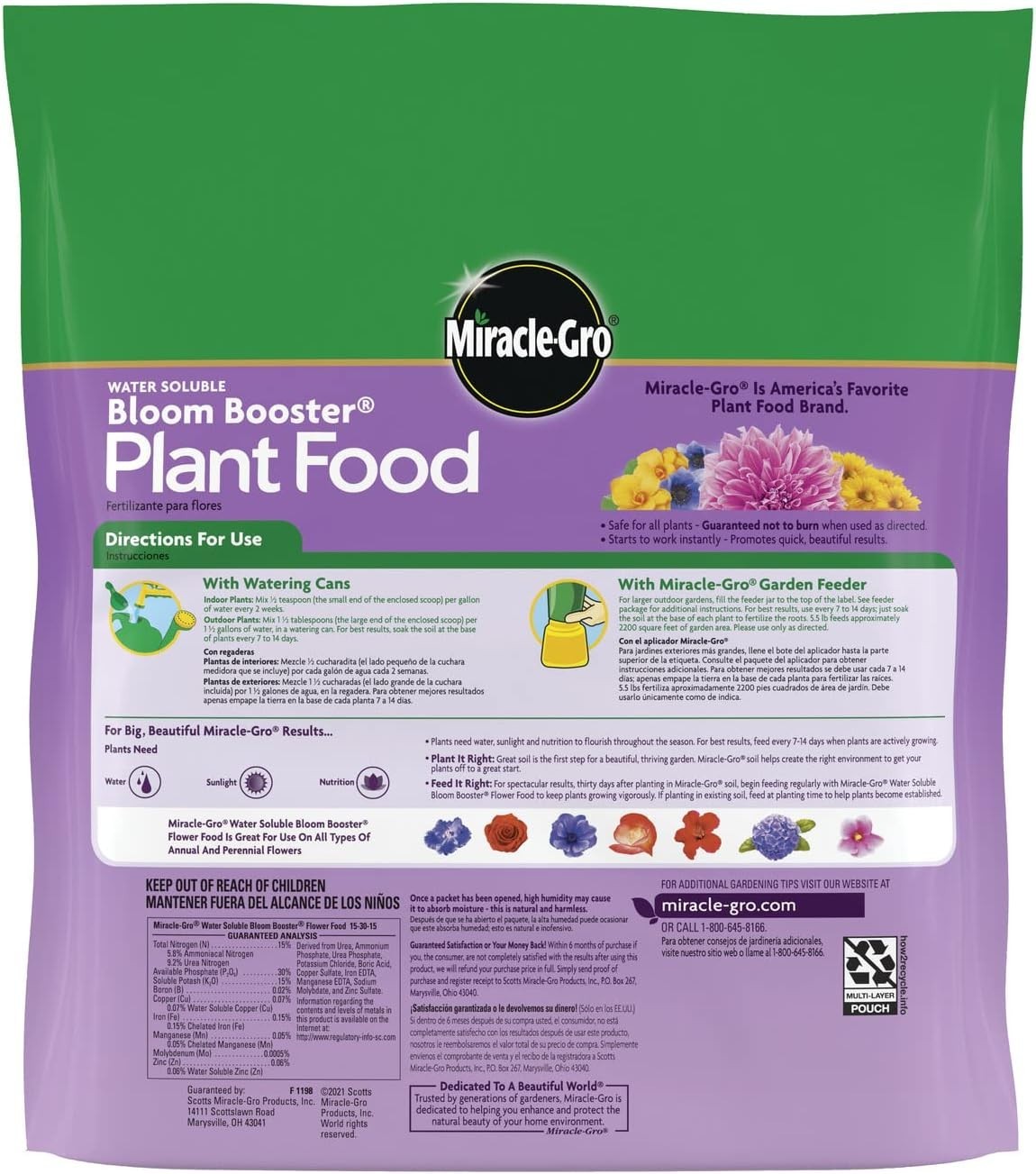 Water Soluble Bloom Booster Flower Food, Plant Food – 5.5 lb.