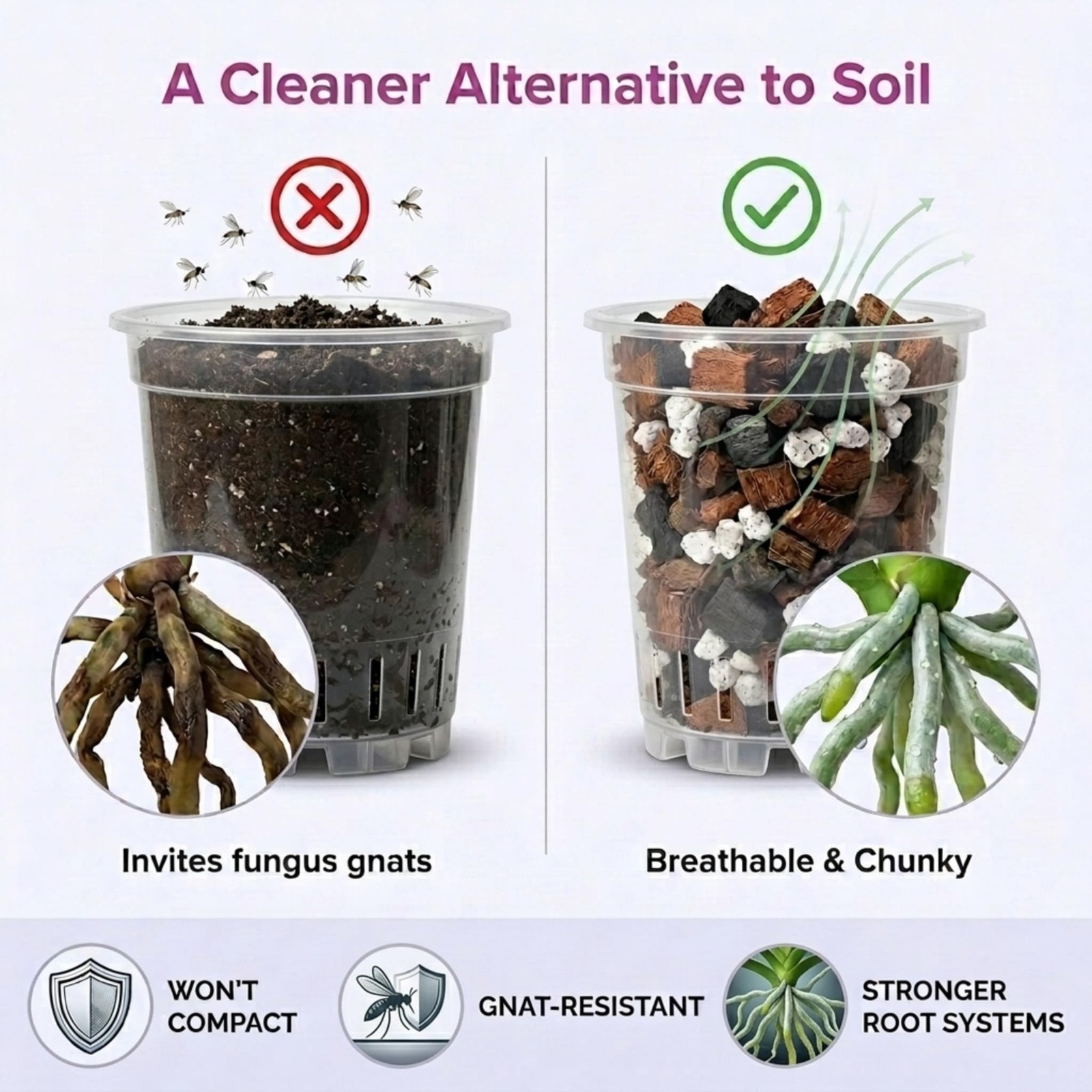 Molly’s Orchid Potting Mix – Premium Gritty Soilless Orchid Mix – Chunky High…