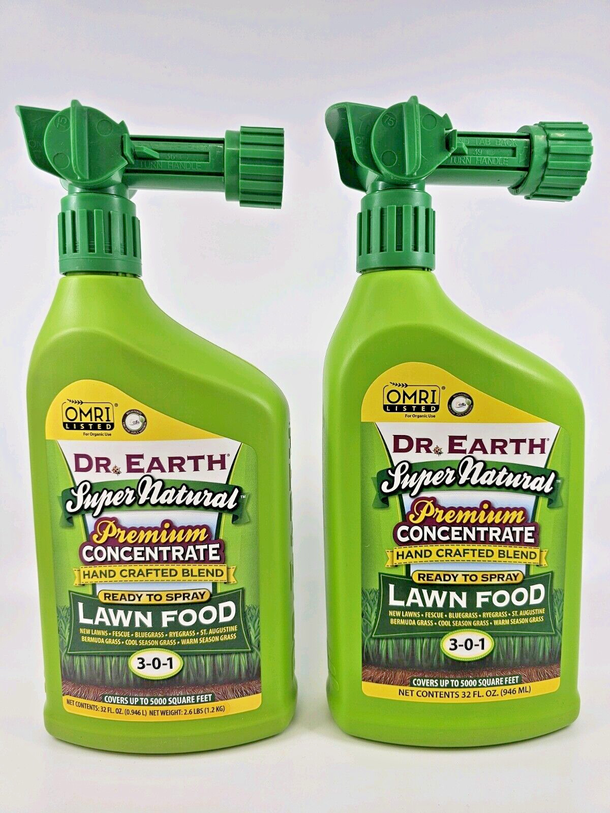 Dr. Earth Super Natural Ready to Spray Liquid Fertilizer 32oz 3-0-1 Lot of 2 New