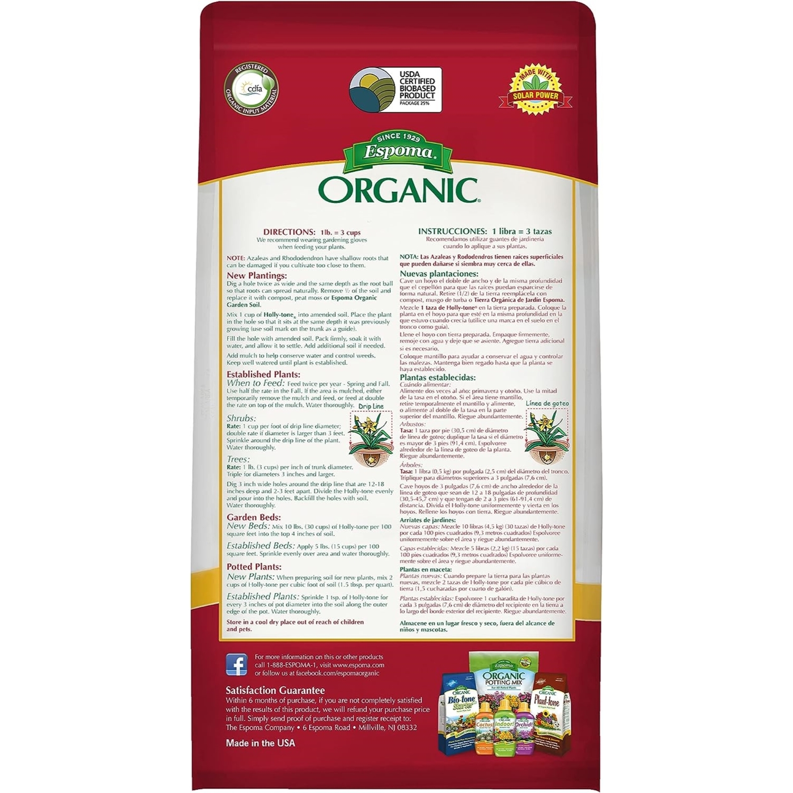 Espoma Organic Holly-tone 4-3-4 Evergreen & Azalea Plant Food, 18 lbs