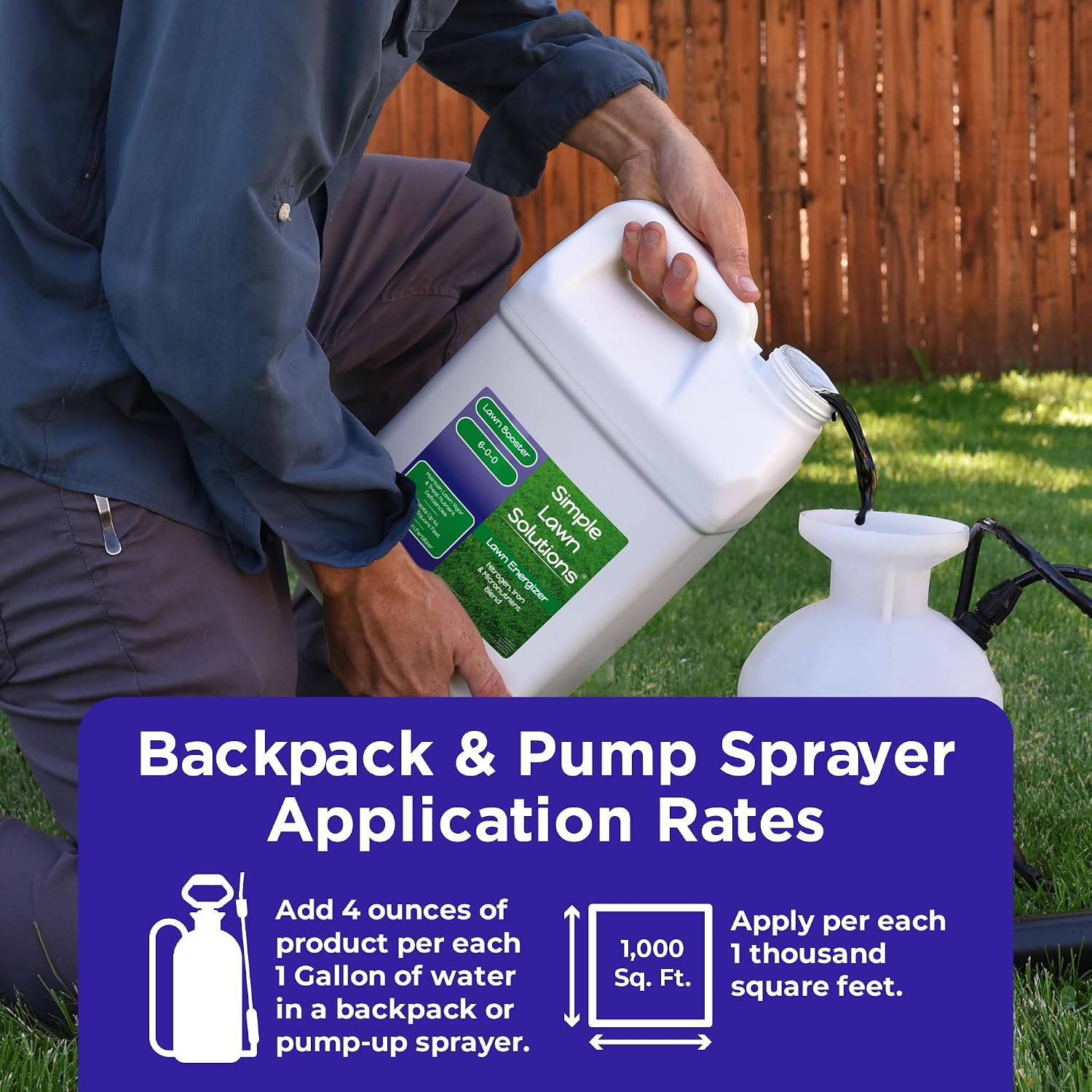 Commercial Grade Lawn Energizer- Grass Micronutrient Booster with Iron and Nitro