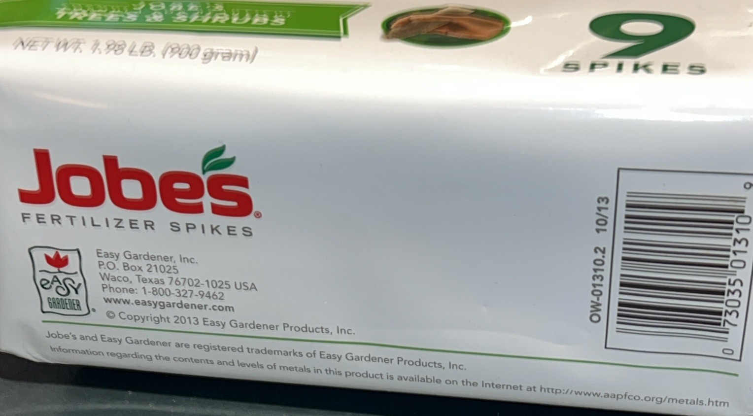 Jobe’s 01310, Fertilizer Spikes, For Trees and Shrubs, 9 Spikes New Free Ship OG
