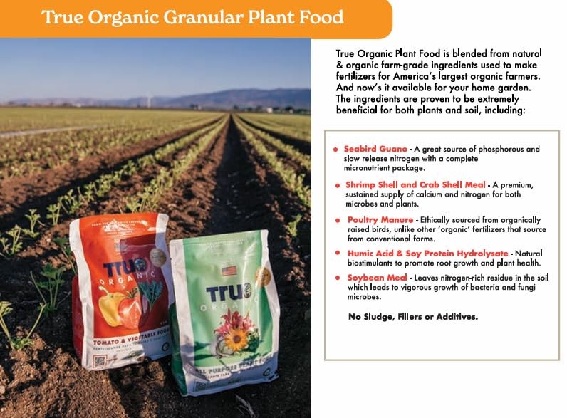 True Organic Blood Meal Fertilizer 3 lbs High Nitrogen for Rapid Plant Growth