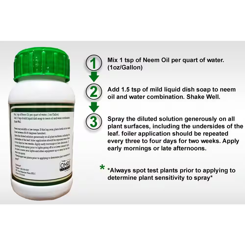 16 Oz. Cold Pressed Neem Oil Seed Extract (Makes 24 Gal.)