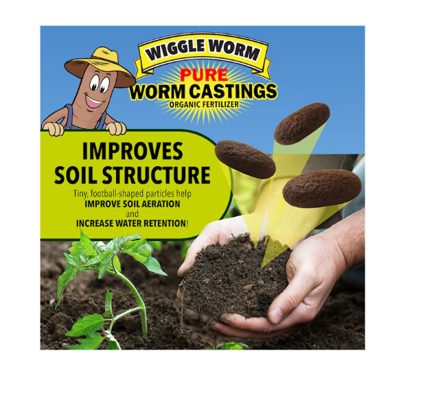 Wiggle Worm Pure Organic Worm Castings – Organic Fertilizer – 30 Pounds