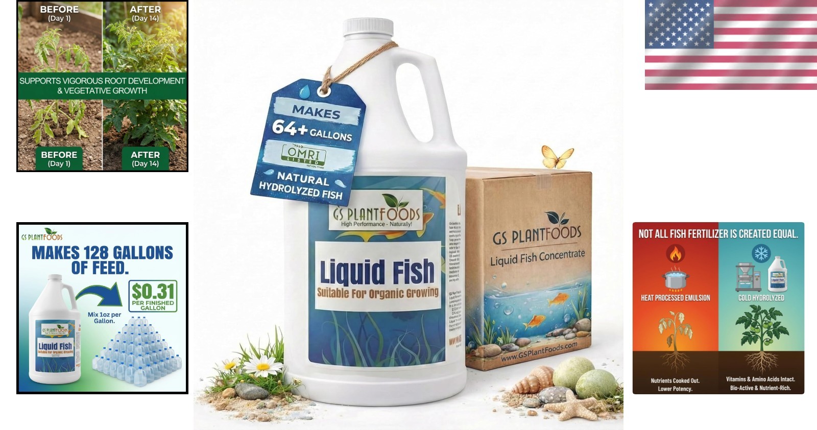 OMRI Listed 1 Gallon Fish Fertilizer – Organic Nutrients for Gardening Success