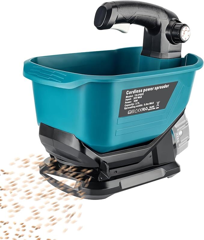 Salt Spreader for Makita 18v Battery,Handheld Fertilizer Spreader for