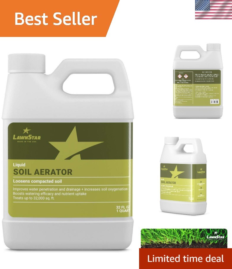 Liquid Lawn Aerator 32 fl oz – Loosens & Conditions Compacted Soil – Alternat…