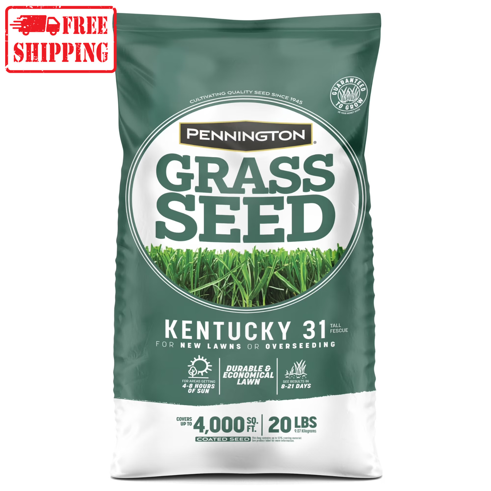 Pennington Kentucky 31 Tall Fescue Grass Seed 20 lb Sun Partial Shade Lawn