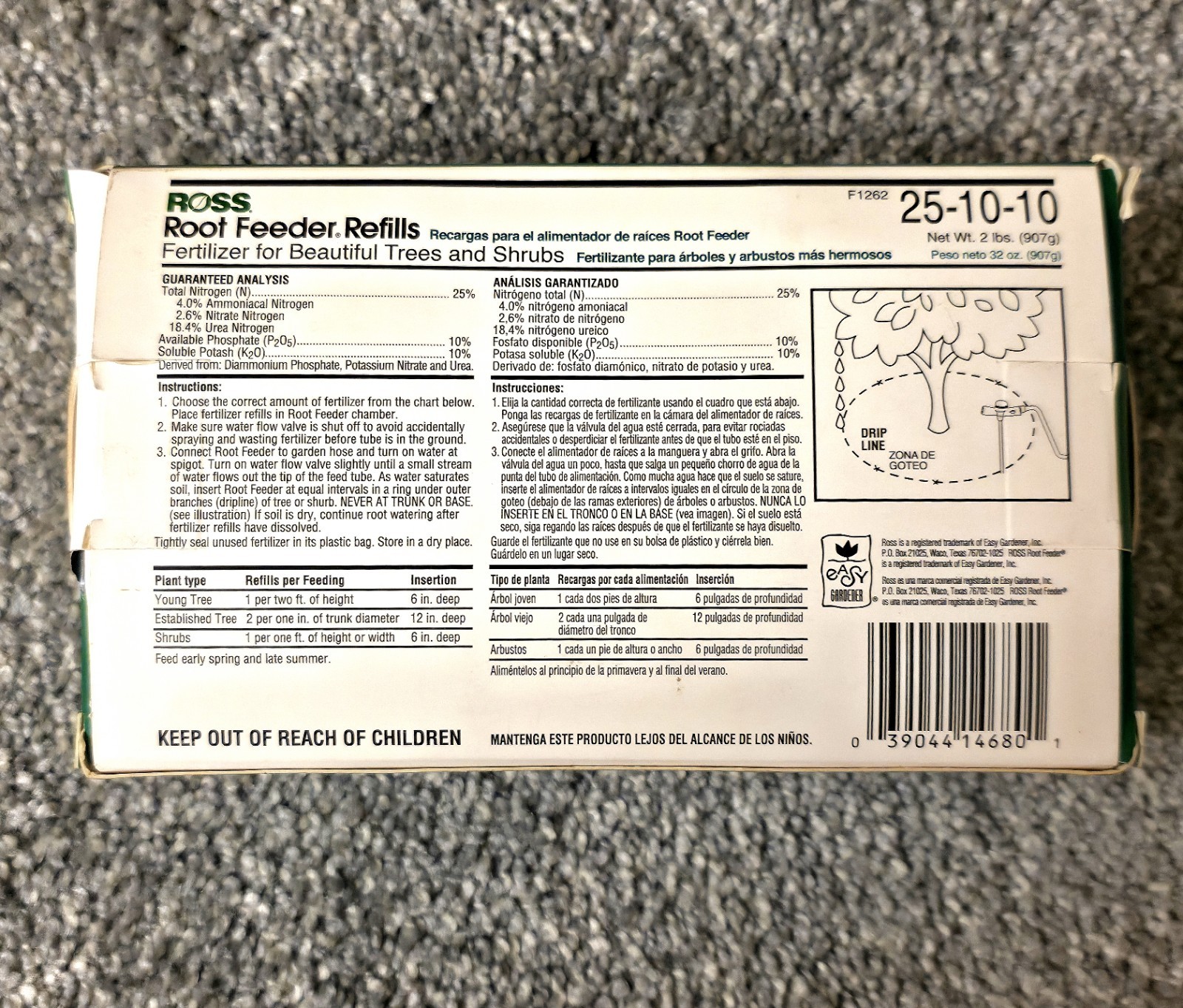 Ross Root Feeder Refills 25-10-10 Tree and Shrub Root Feeder 54 Refills