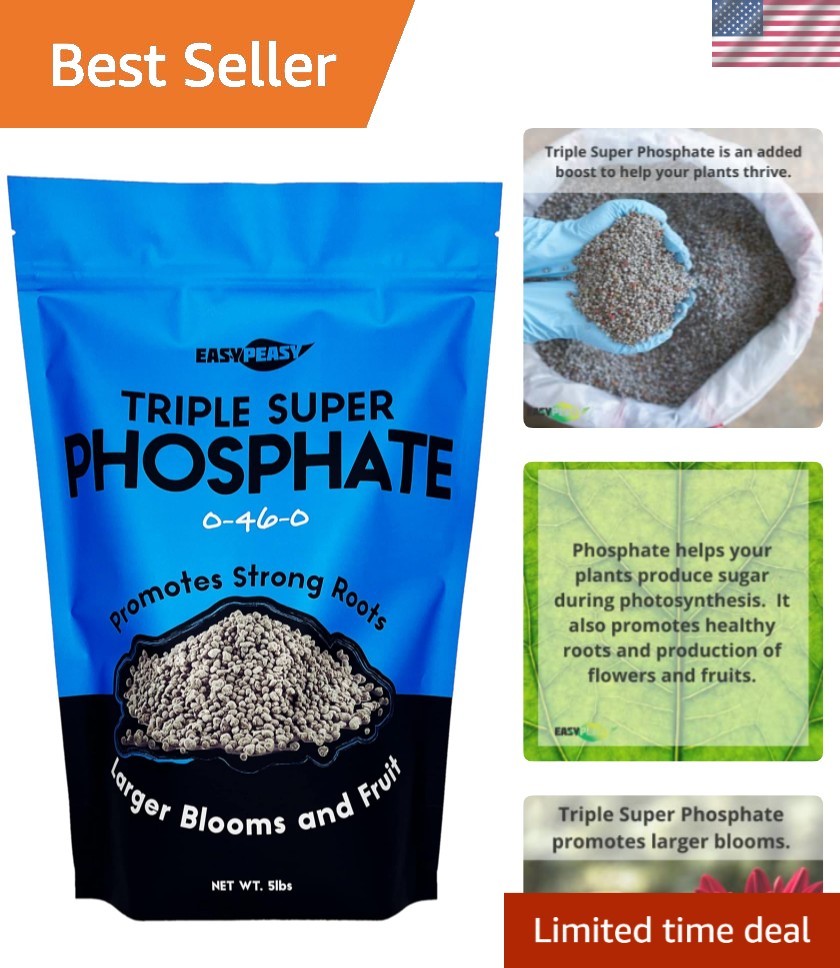 High-Performance Triple Super Phosphate 0-46-0 Fertilizer | 5 lbs for All Plants