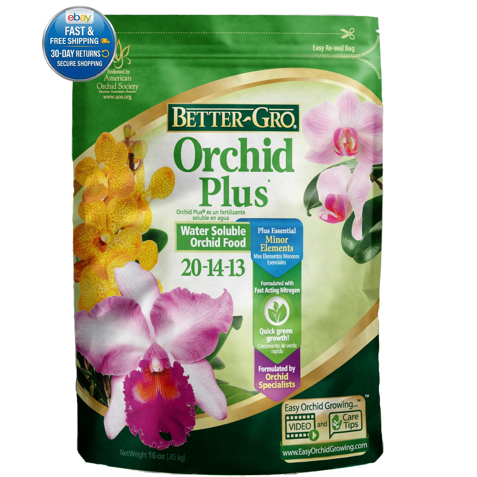 Orchid Plus 20-14-13 – Urea-Free Pack of 1, Original Version