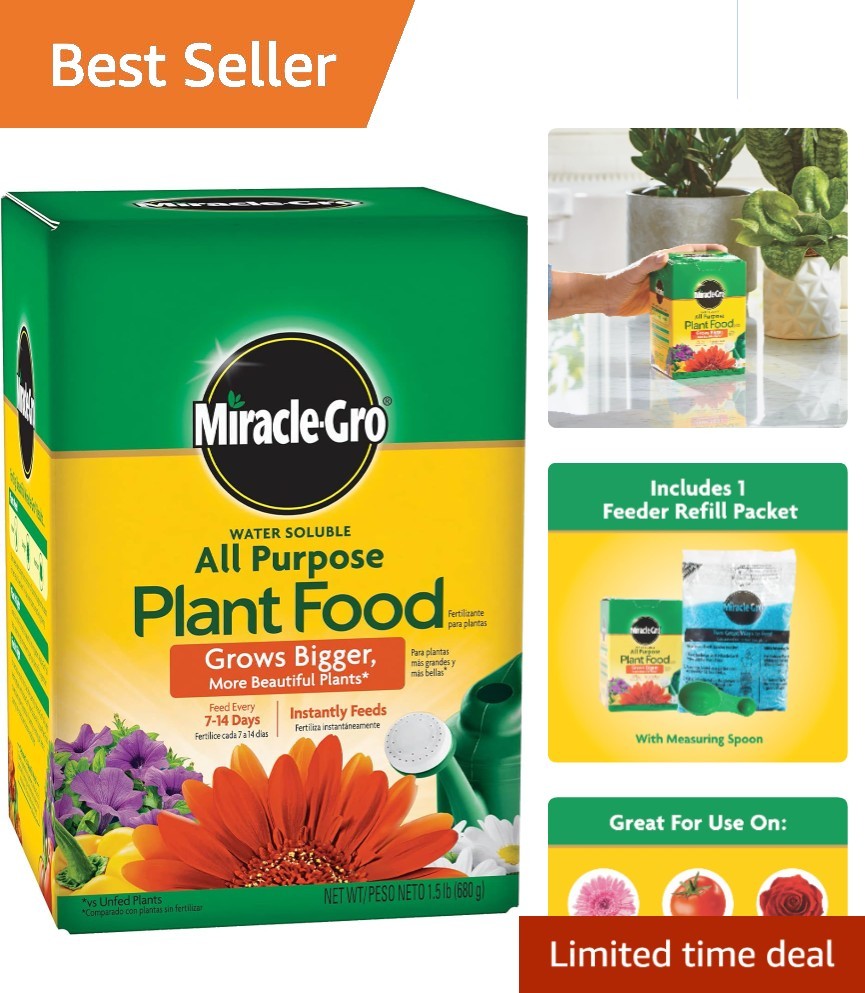 Versatile Water Soluble Plant Food for Roses, Vegetables & Houseplants – 1.5 lb