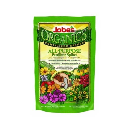 Jobes 06528 Organics All Purpose Fertilizer Spikes 4-4-4 50 Count