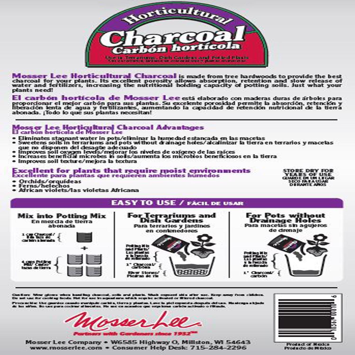 Mosser Lee ML0810 Organic Small-Sized Rock Horticultural Charcoal 2.25 qt.
