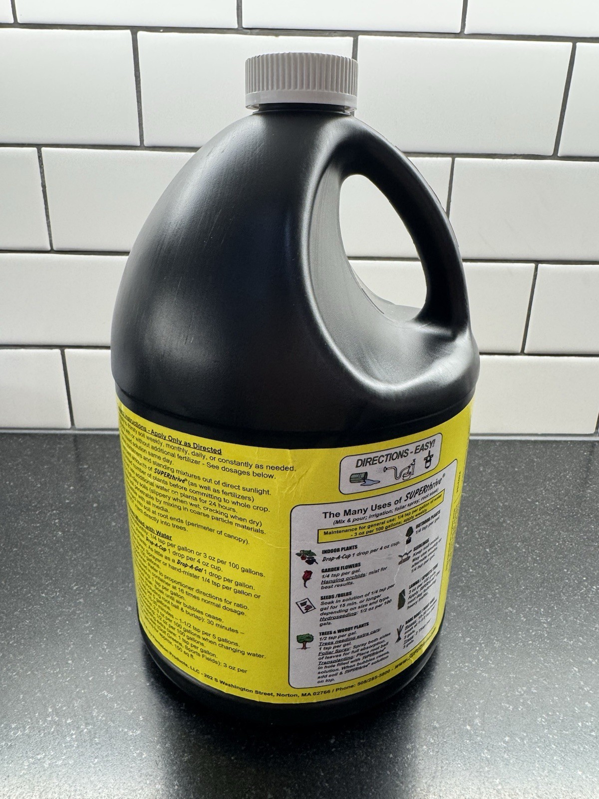 SUPERthrive Plant Vitamin Solution, 1 Gallon, 0.5-0-0 formula with kelp extract