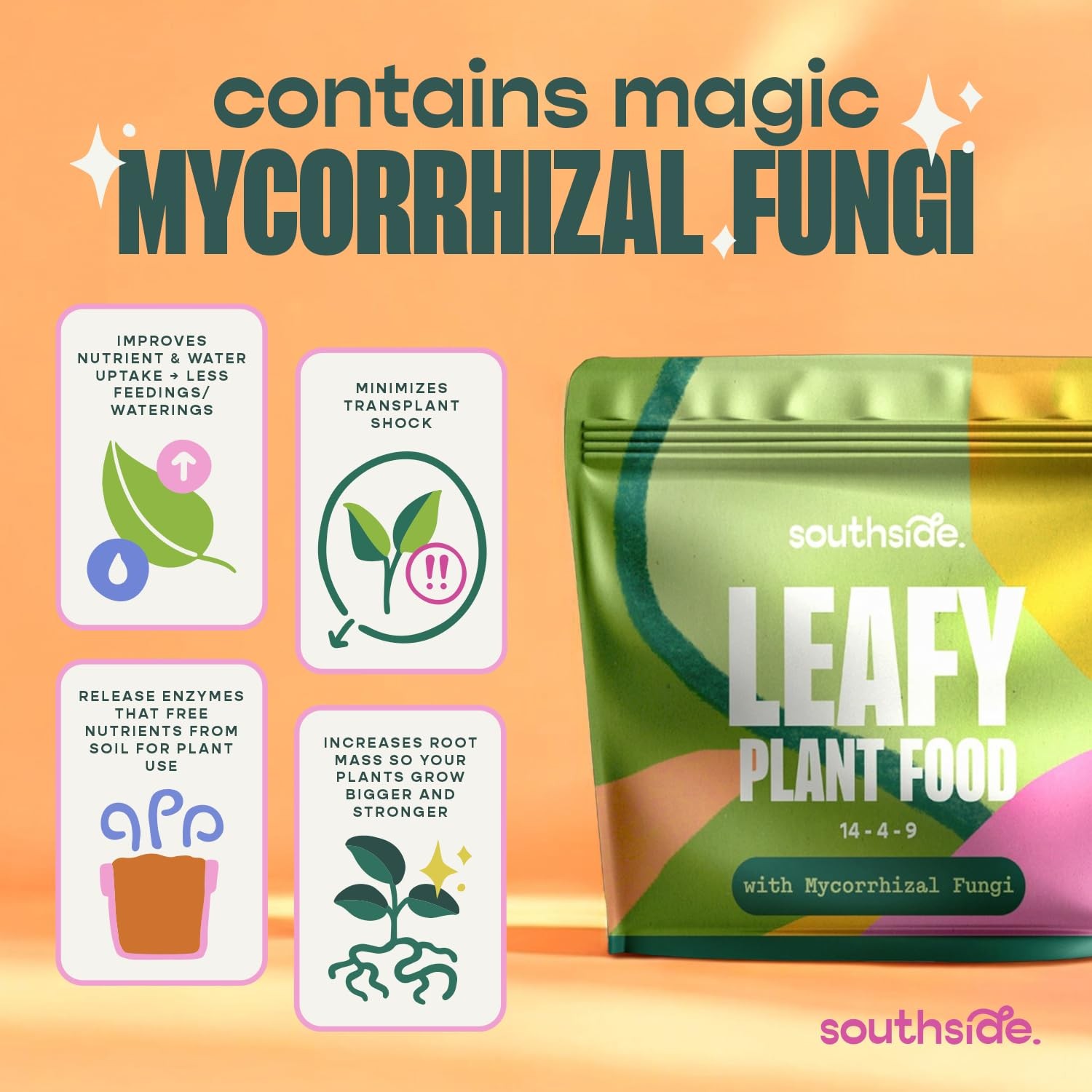 Leafy Plant Food with Mycorrhizal Fungi – Use Year-Round – Makes 200 liters